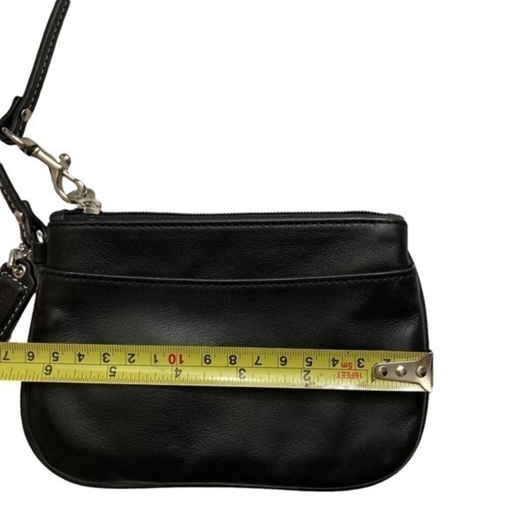 Coach black leather wristlet bag - Picture 3 of 5
